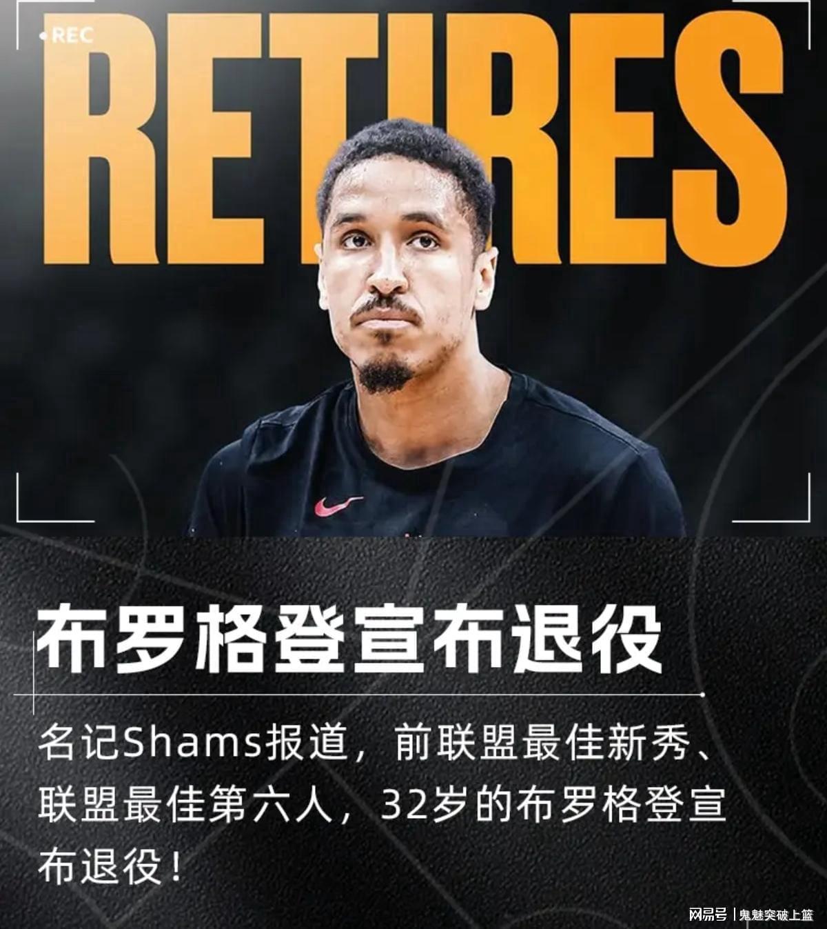 震惊！32岁NBA最佳第六人马尔科姆·布罗格登宣布退役