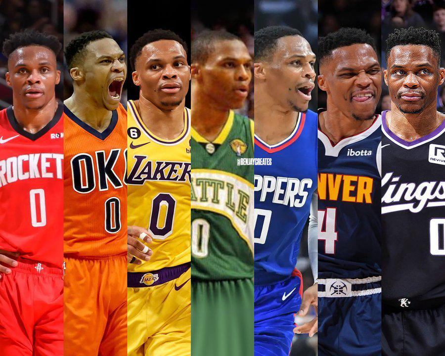 生涯第七队！威少达成NBA彩虹球衣收集成就