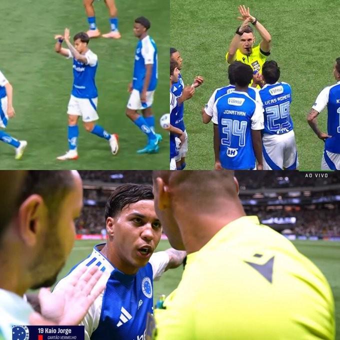 巴甲赛场争议：若热对裁判做手铐手势遭红牌，赛后公开道歉