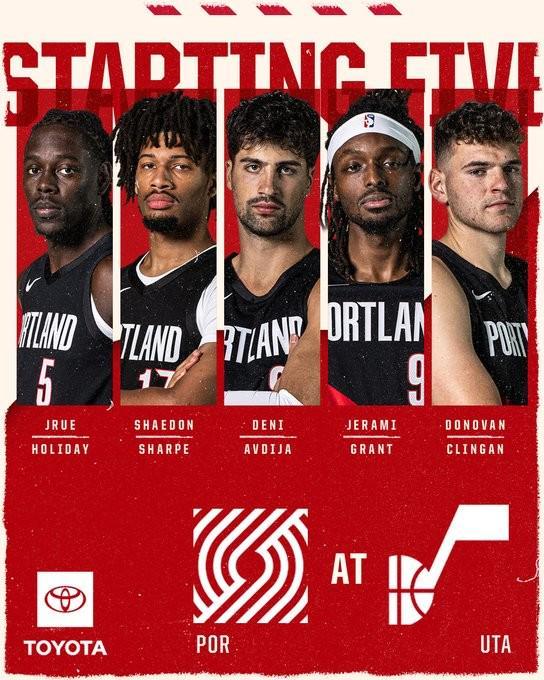 开拓者季前赛终战首发揭晓：杨瀚森连续四场替补