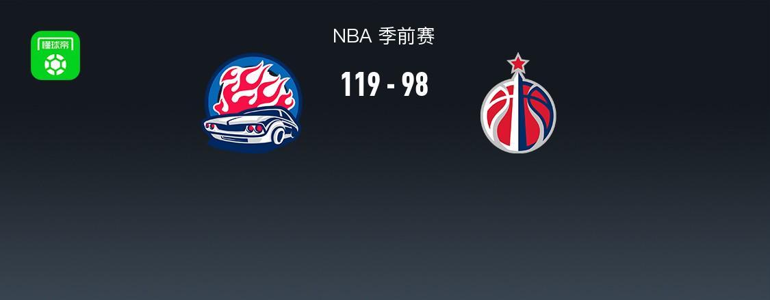 NBA季前赛战报：活塞119-98大胜奇才，杰伦-杜伦20+6+1表现亮眼