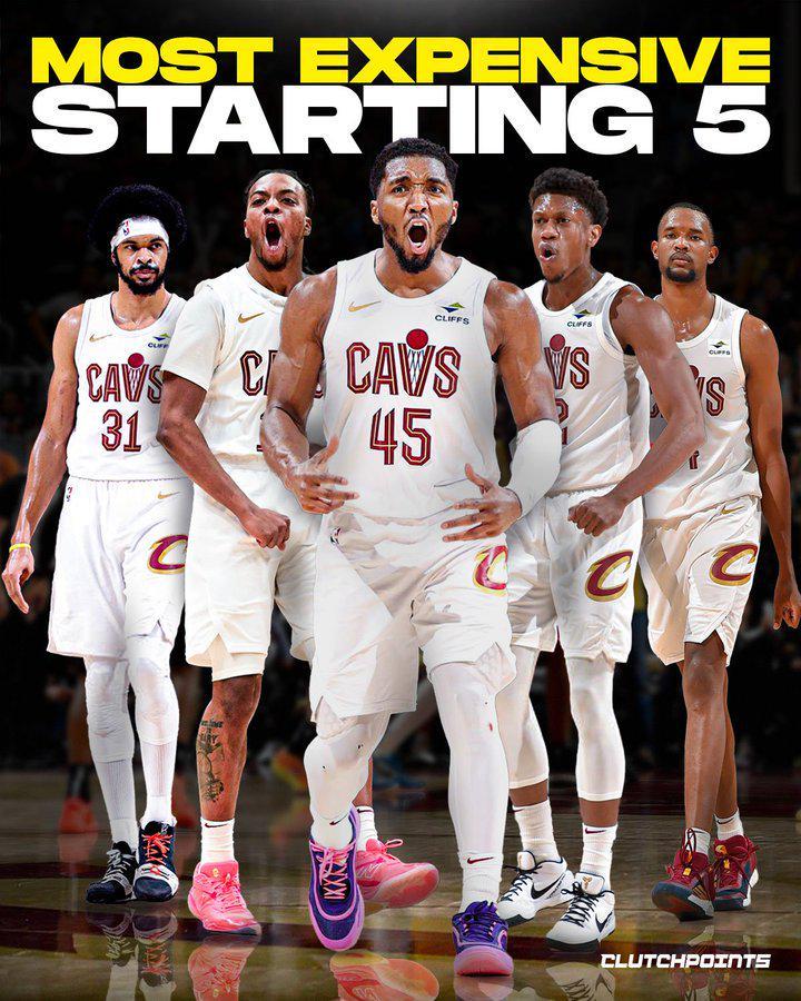 骑士组建2.1亿天价首发！美媒：NBA史上最贵阵容之一