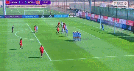 U17女足世界杯：中国女足U17半场2-0领先挪威，周欣怡陈睿琳建功