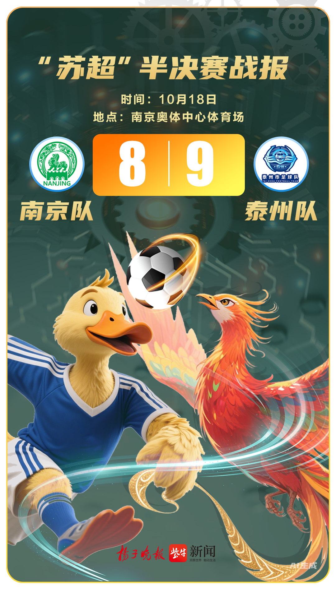 9:8点球决胜！泰州队力克南京队晋级苏超决赛，上座率创新高