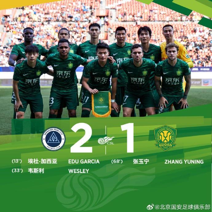 后防危机！国安近7战狂丢20球 客场负新鹏城新帅首秀失利