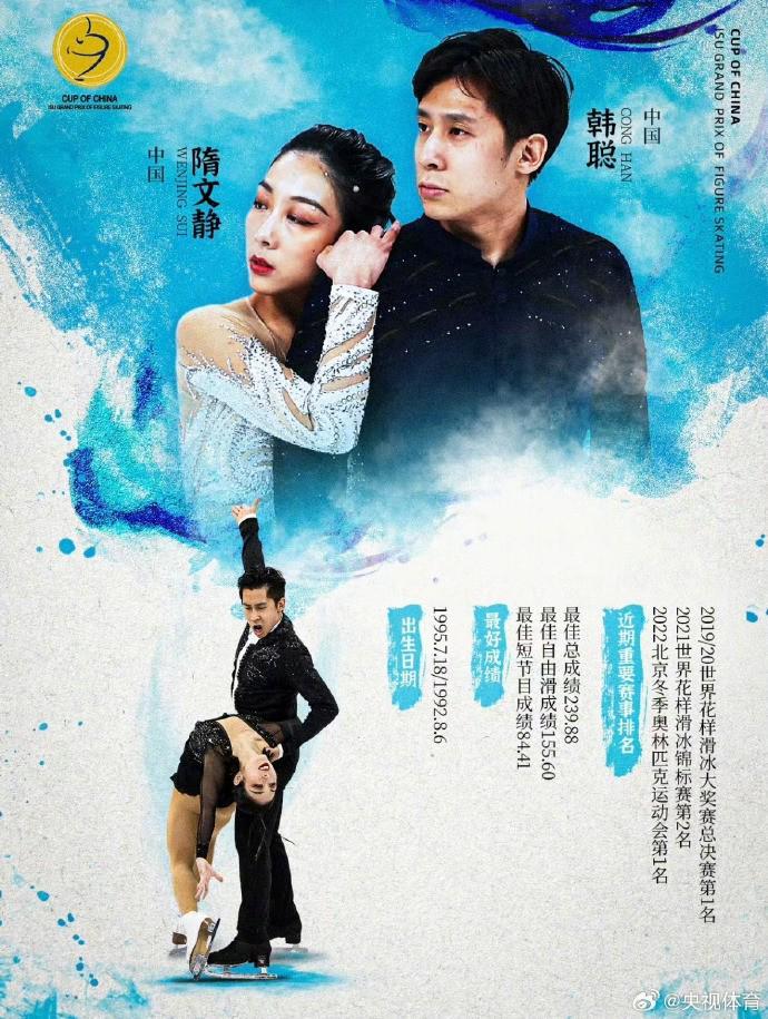 隋文静/韩聪时隔三年重返国际赛场，自由滑演绎《只此青绿》