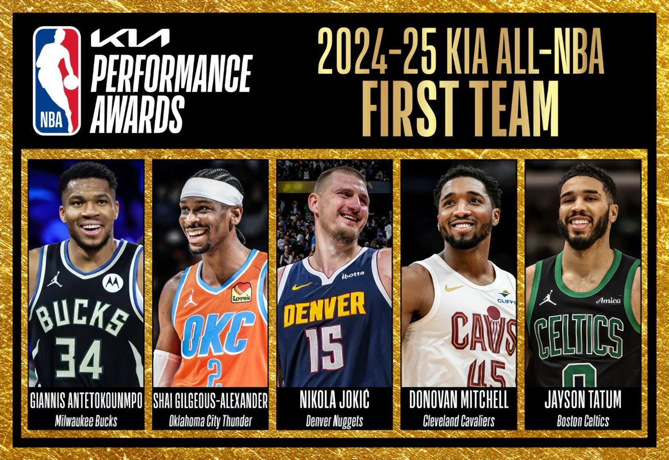 25-26赛季NBA最佳阵容预测：一阵全为国际球员，库里二阵引热议