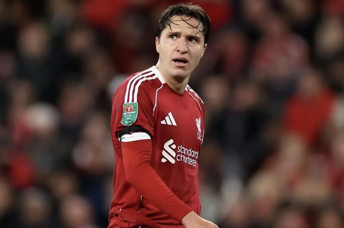 7轮0首发！意大利天才边锋基耶萨遭利物浦冷落 沦为边缘人