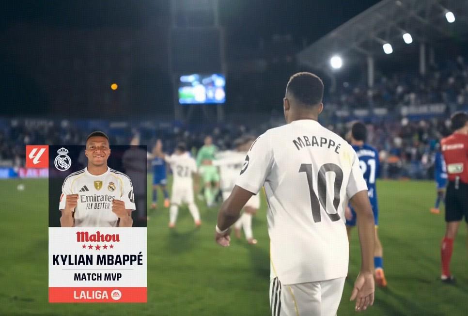 西甲焦点战：姆巴佩制胜球助皇马客胜赫塔费，荣膺全场最佳