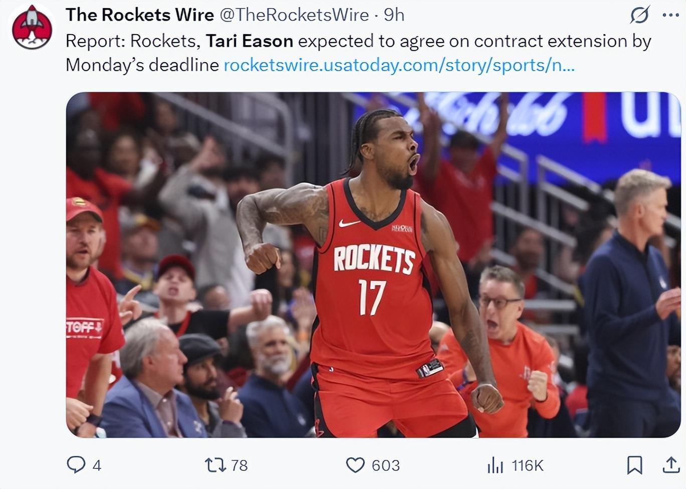 火箭续约伊森在即！斯通今夏13项运作或锁定最佳GM