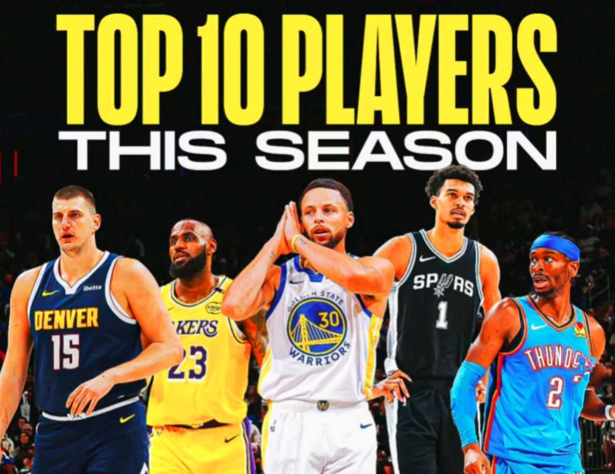 美媒发布NBA现役TOP10巨星：湖人双核入选，杜兰特库里位列前八