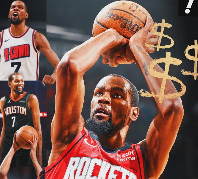 杜兰特两年9000万续约火箭，5.982亿薪资创NBA历史新高