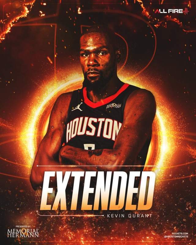 NBA疯狂一夜：杜兰特降薪续约火箭，开拓者连签大将，勇士伤情更新