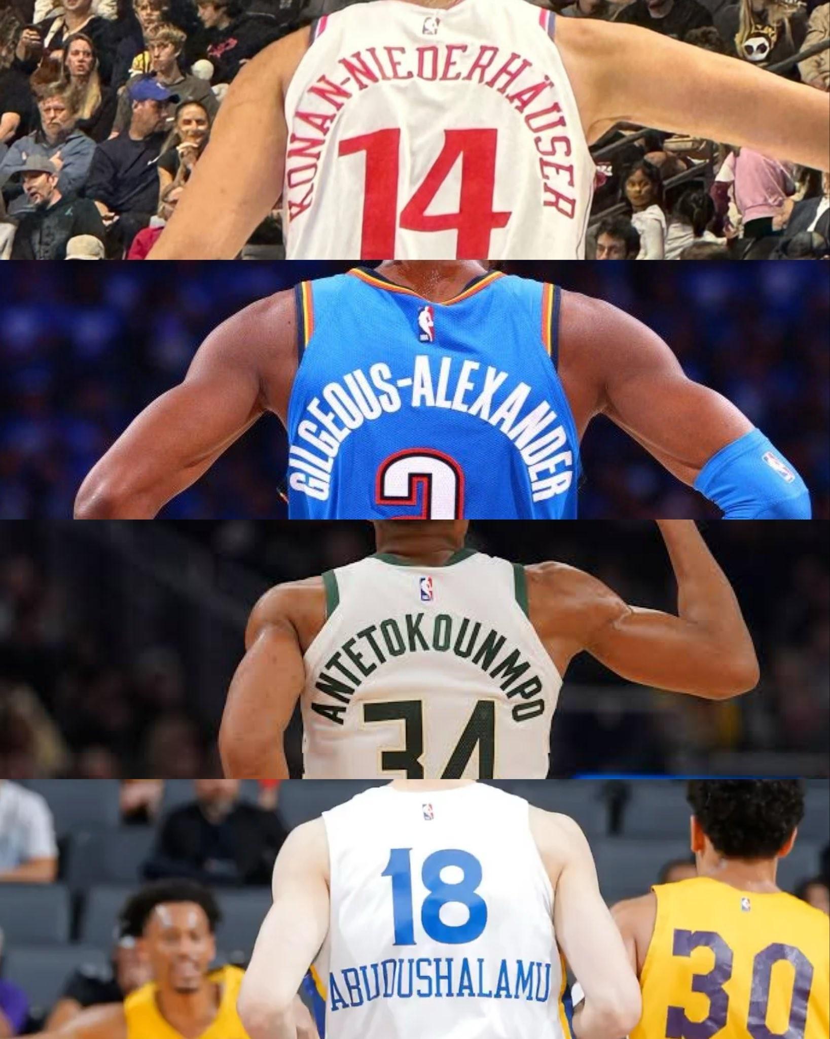 美媒盘点NBA超长姓氏球星：字母哥、SGA领衔，阿不都沙拉木上榜