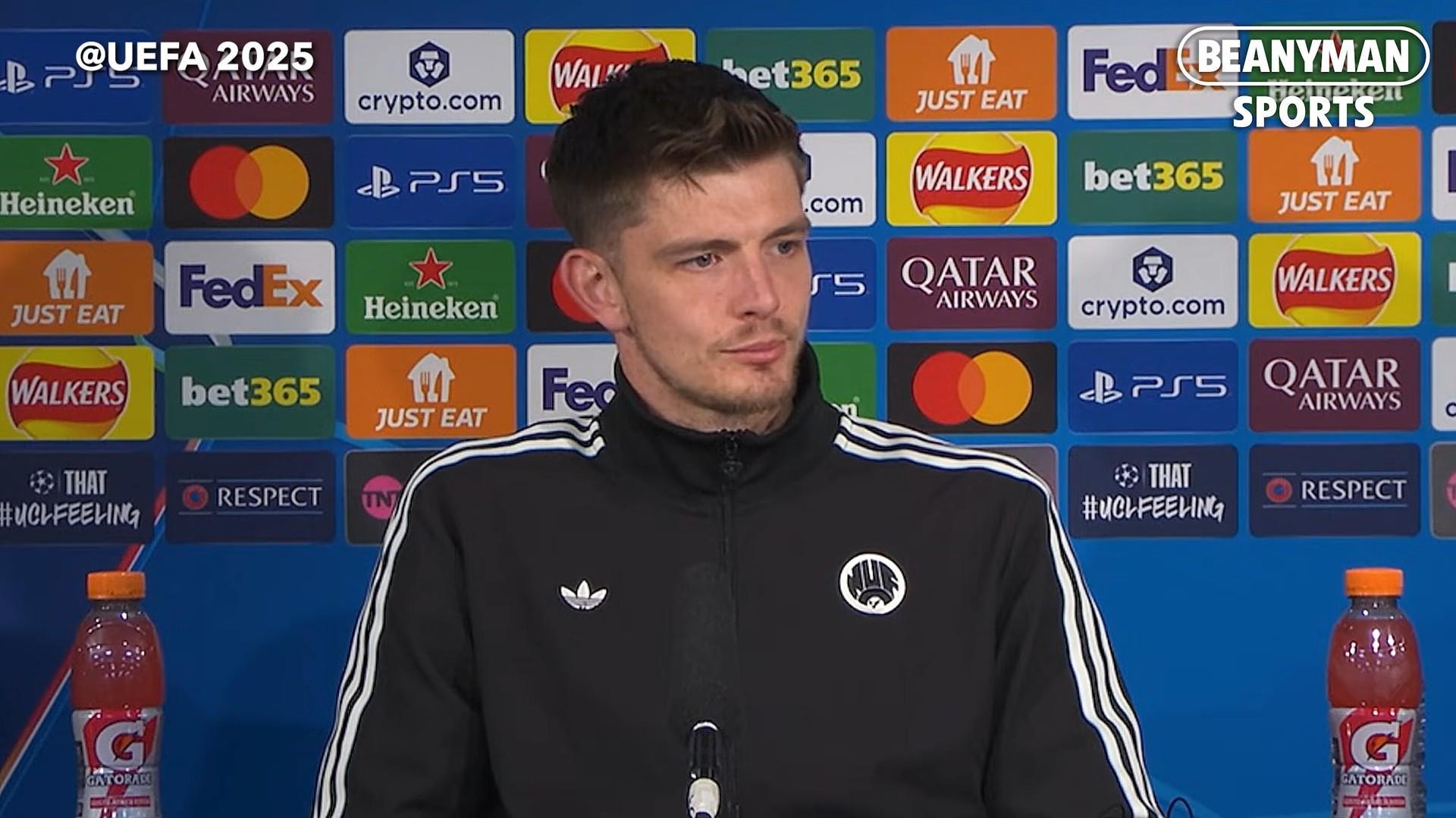 纽卡门将波普：欧冠征程信心满满，全队目标直指淘汰赛