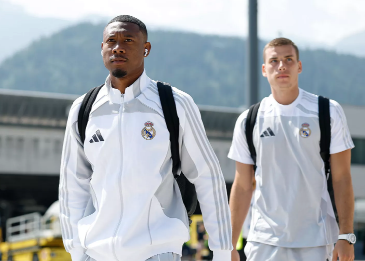 皇马后卫阿拉巴右腿比目鱼肌拉伤，缺席欧冠与国家德比