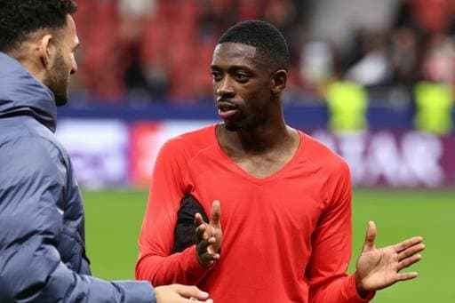 阿莱士-加西亚赛后与登贝莱互换球衣，赞其为最佳球员