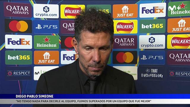 西蒙尼赛后坦言：马竞尽力了，但阿森纳更胜一筹