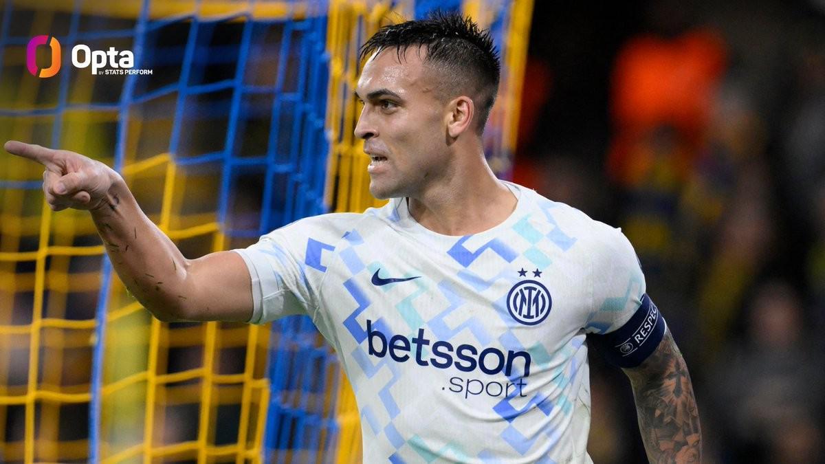 2025年欧冠劳塔罗11球领跑射手榜，国米锋霸火力全开