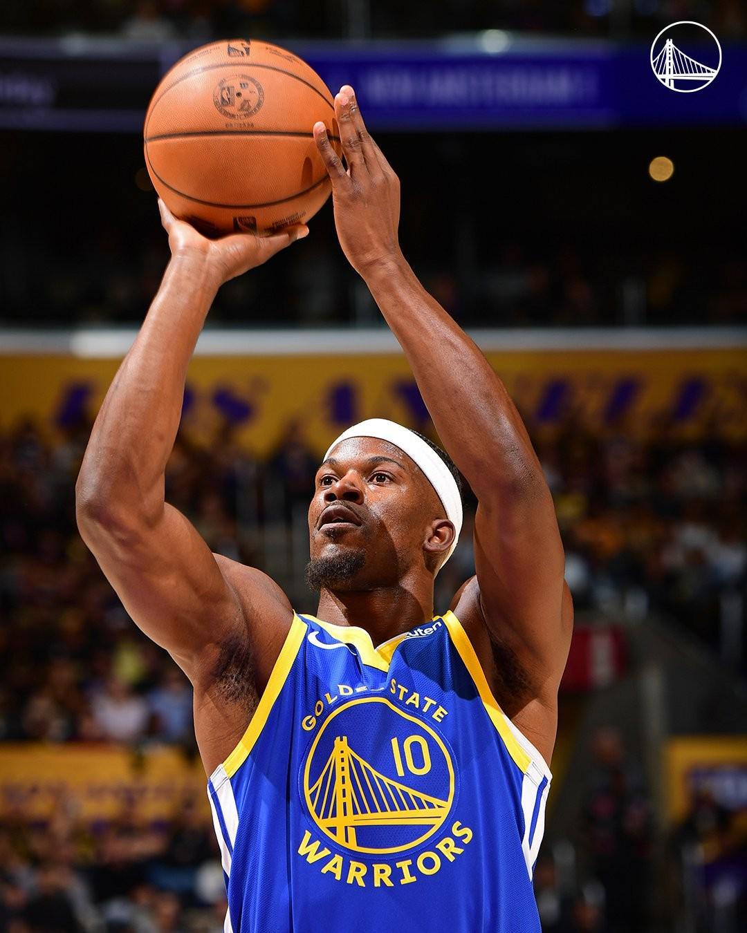 巴特勒狂轰31分5板4助！16罚全中+正负值+20率勇士胜湖人