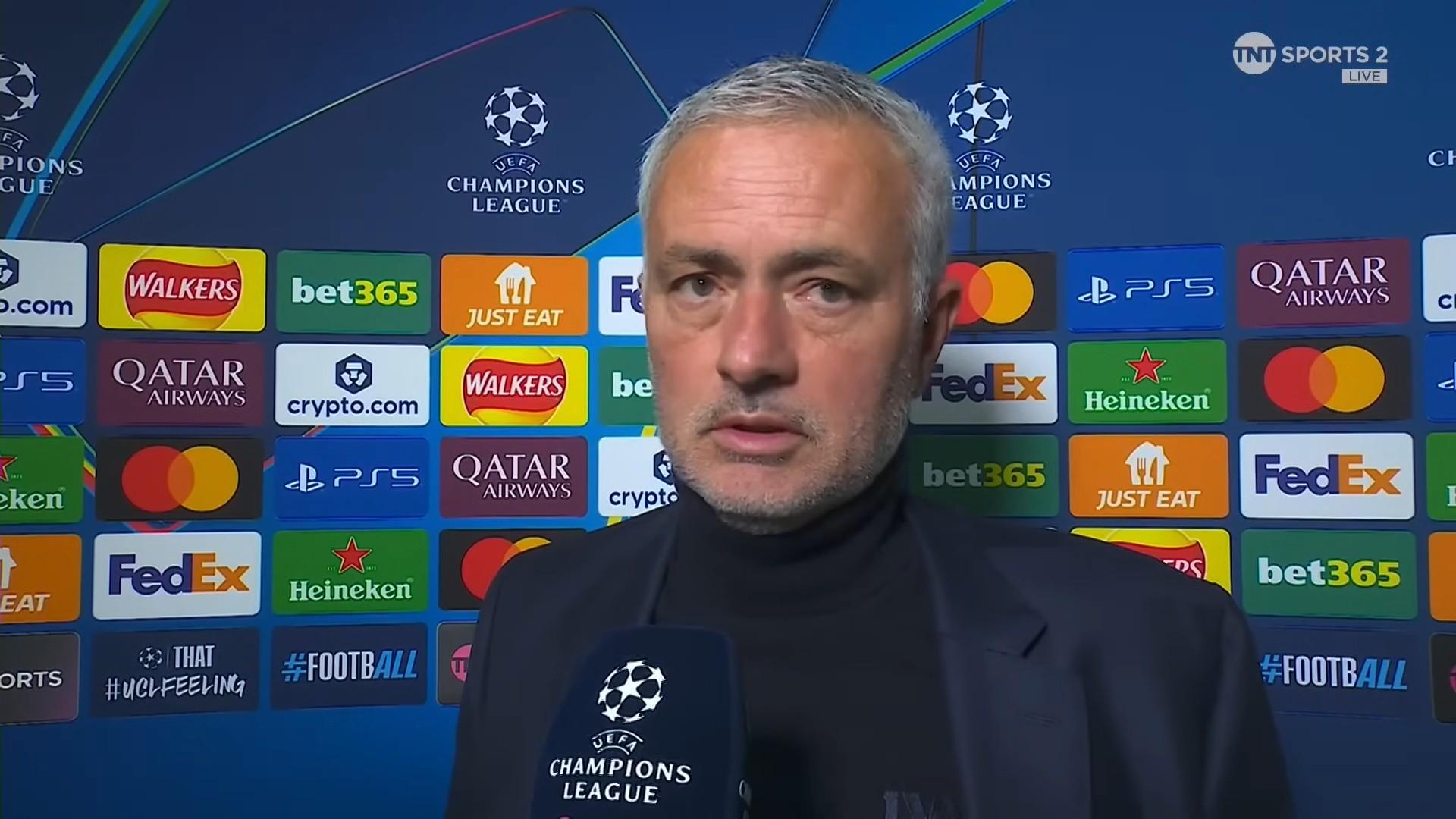 穆里尼奥赛后坦言：输纽卡因实力差距，球队表现佳但运气欠佳