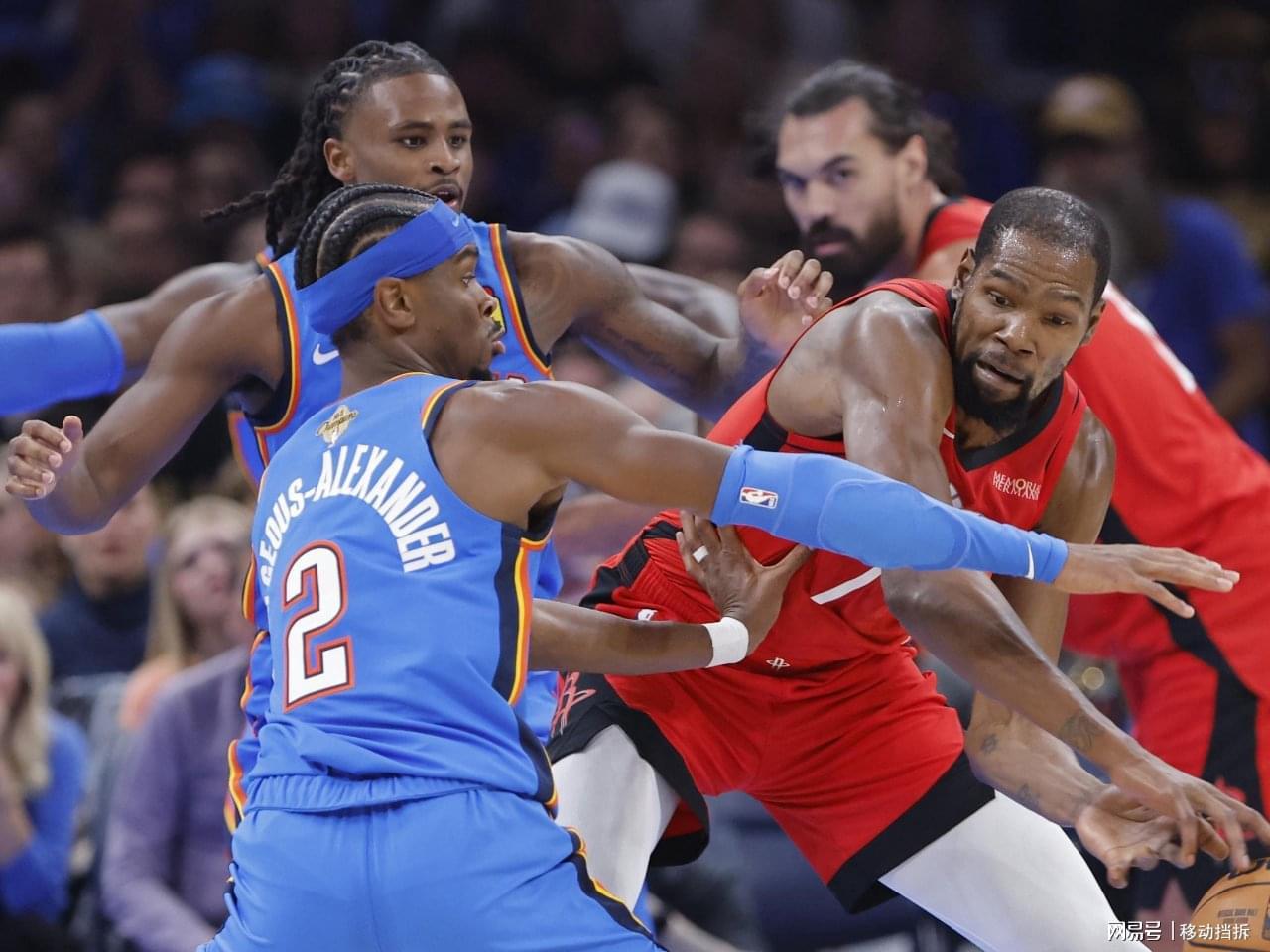 SGA致胜两罚！雷霆揭幕战险胜火箭，申京全场空砍39+11+7