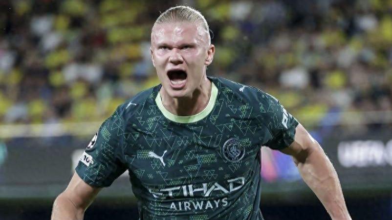 欧冠：曼城2-0胜比利亚雷亚尔，哈兰德14场15球创历史