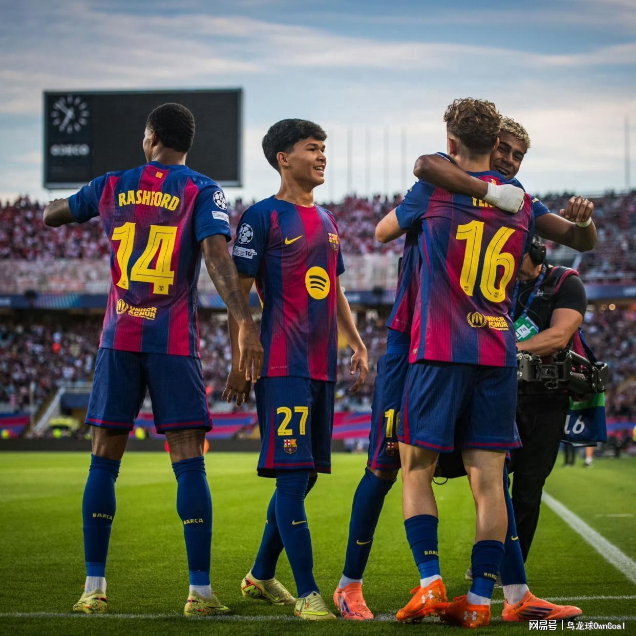6-1狂胜！巴萨欧冠火力全开，18岁天才创历史纪录