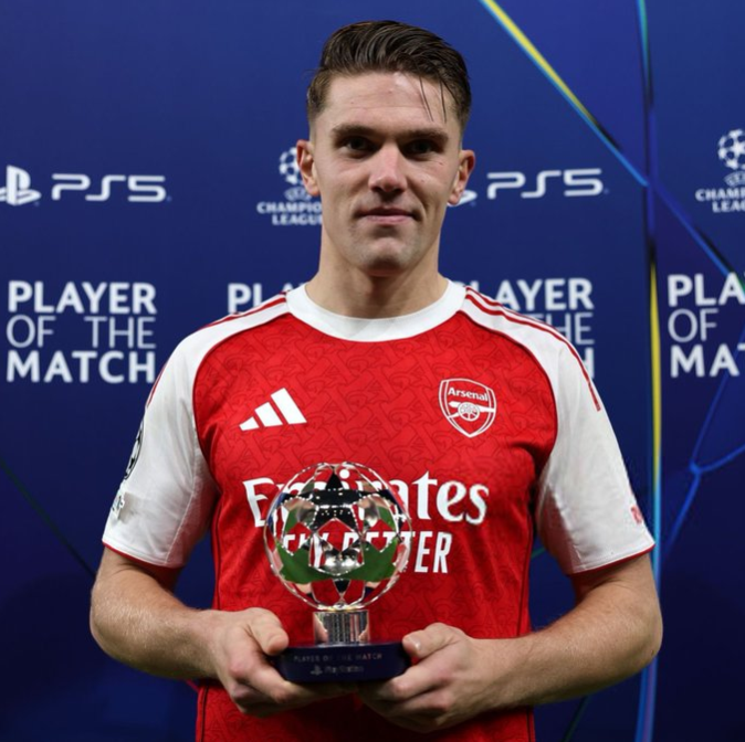 哲凯赖什闪耀欧冠：阿森纳4-0胜马竞，全场最佳实至名归