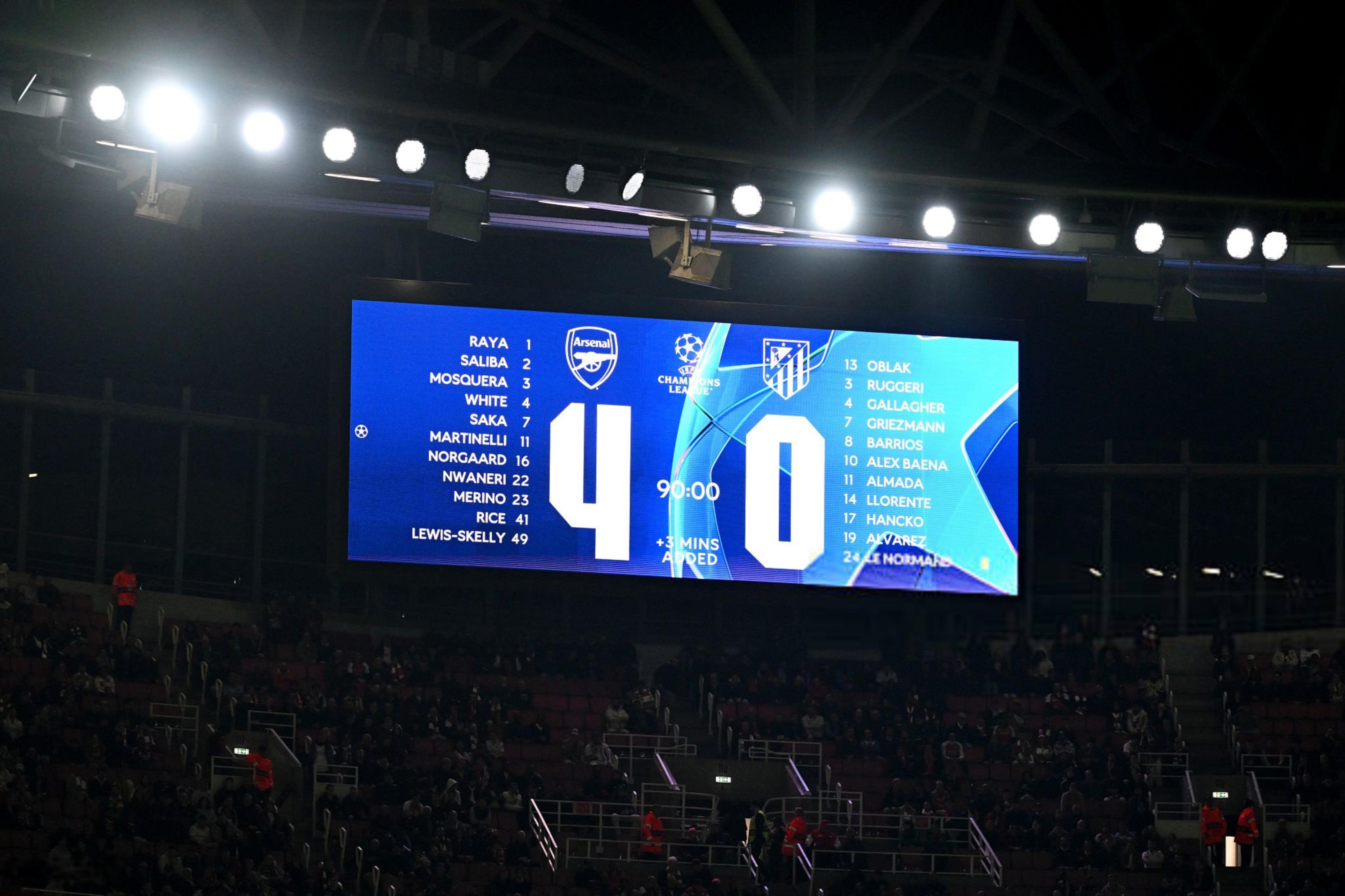 阿森纳4-0大胜马竞：强强对话为何打出意外比分？