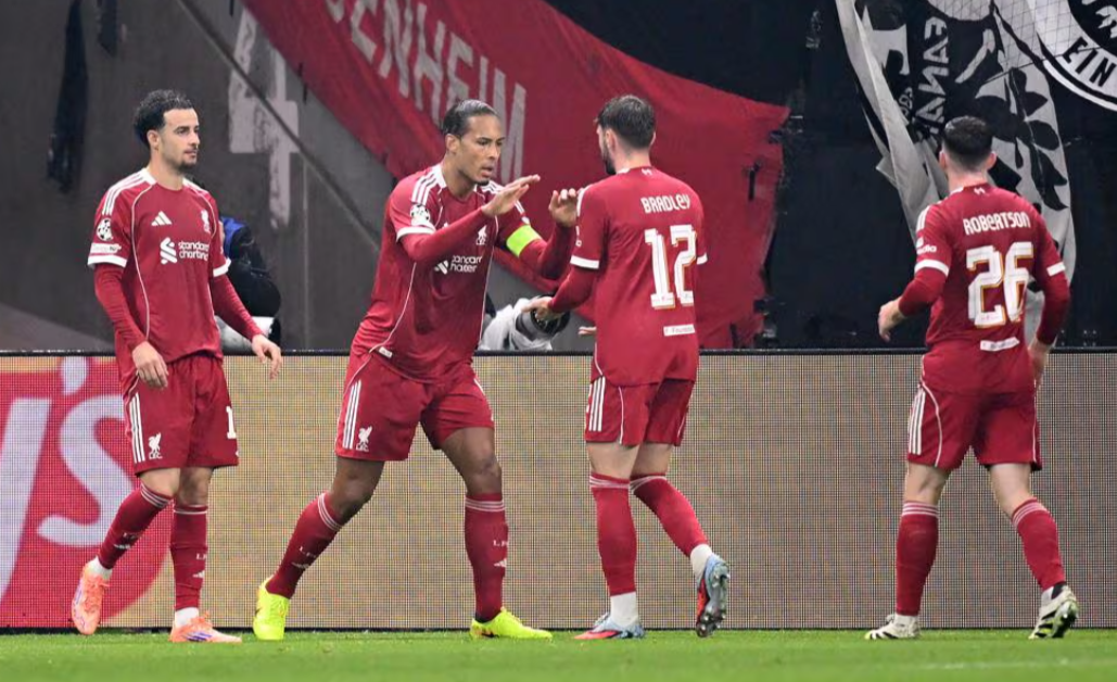 欧冠利物浦5-1大胜法兰克福终结4连败 维尔茨两助攻闪耀全场