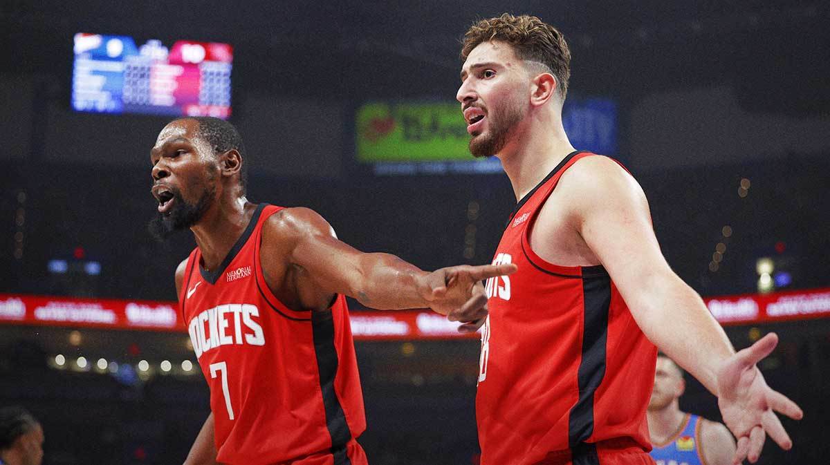 火箭揭幕战巨型阵容险胜雷霆，82场常规赛存挑战