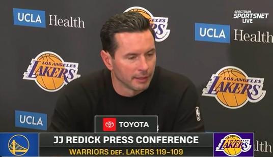 雷迪克谈湖人揭幕战失利：怀念詹姆斯，他或能破解区域联防