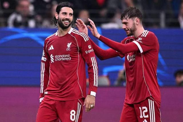 利物浦欧冠5-1大胜法兰克福 终结四连败颓势