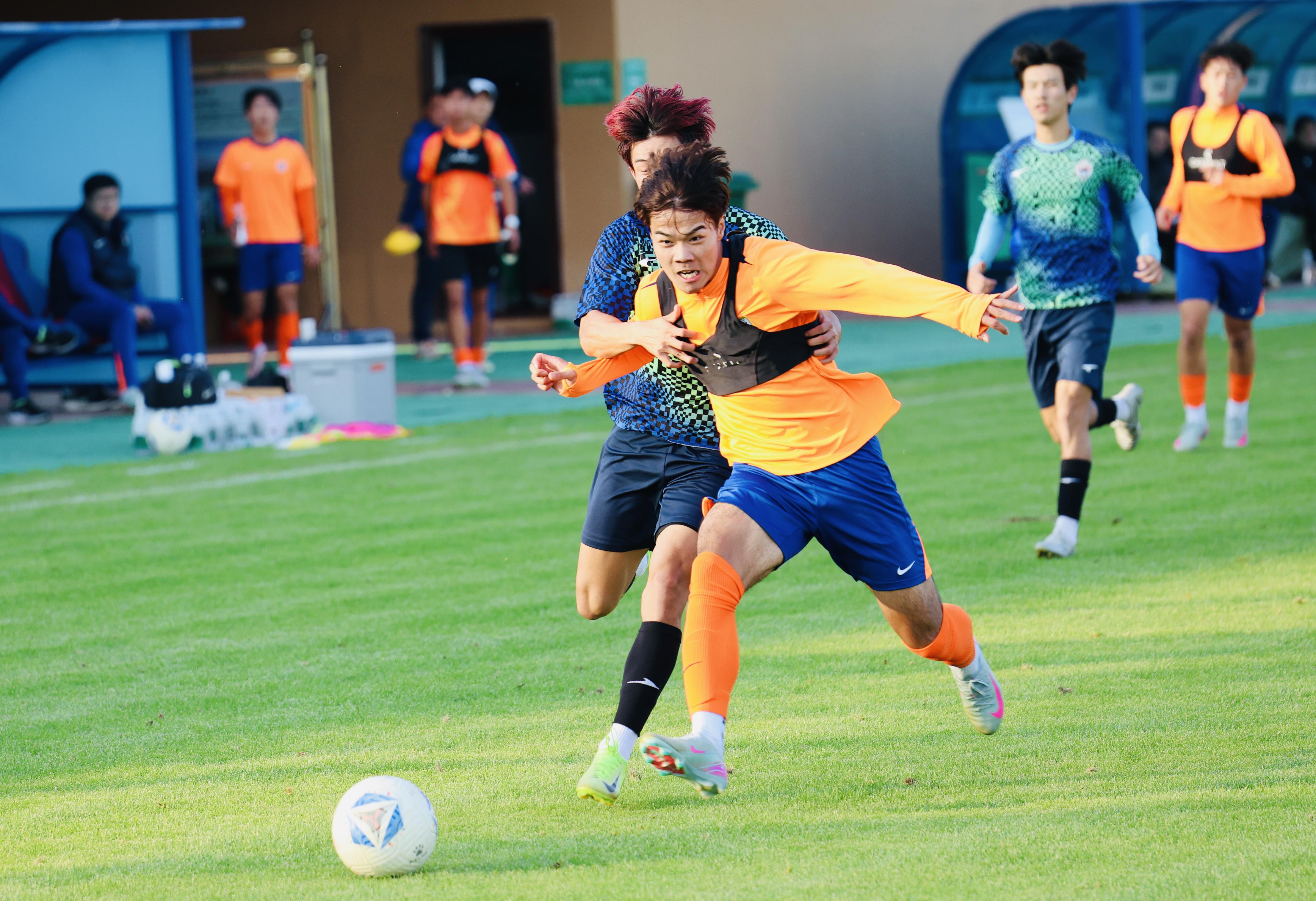 泰安天贶VS山东泰山B队热身赛，共祝全运会U20男足佳绩