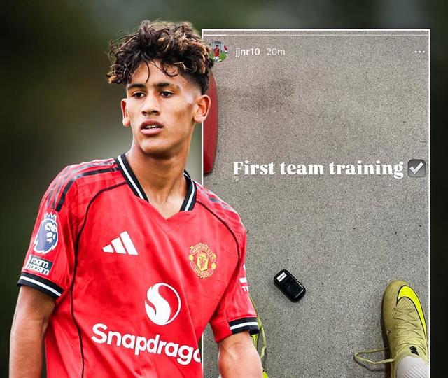 曼联15岁新星加布里埃尔参与一线队训练，未来可期
