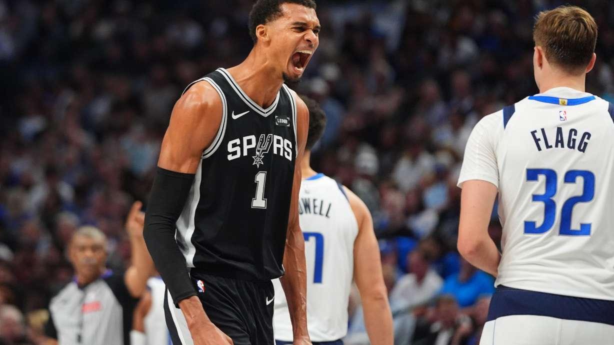 文班亚马40+15创五大神迹，马刺33分大胜独行侠！浓眉弗拉格低迷