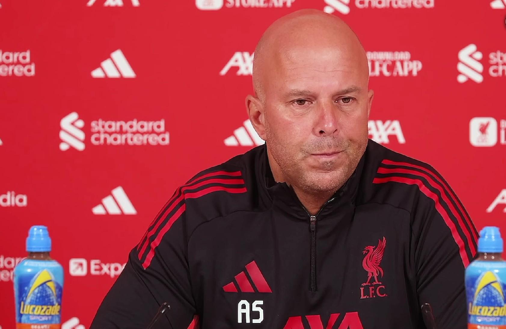 斯洛特谈利物浦伤情：弗林蓬缺阵，伊萨克&赫拉芬贝赫出战存疑