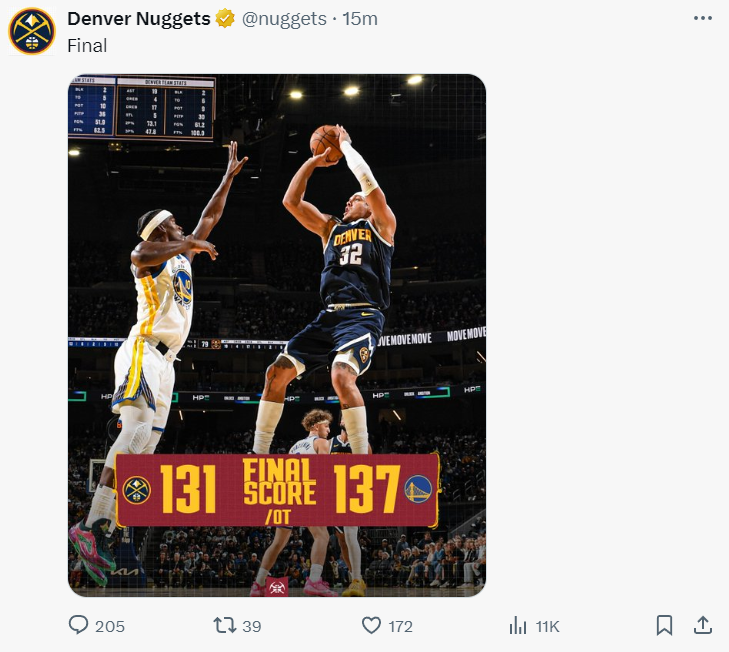 掘金新援卡约首秀惨淡：8中2仅得5分，球迷质疑交易价值