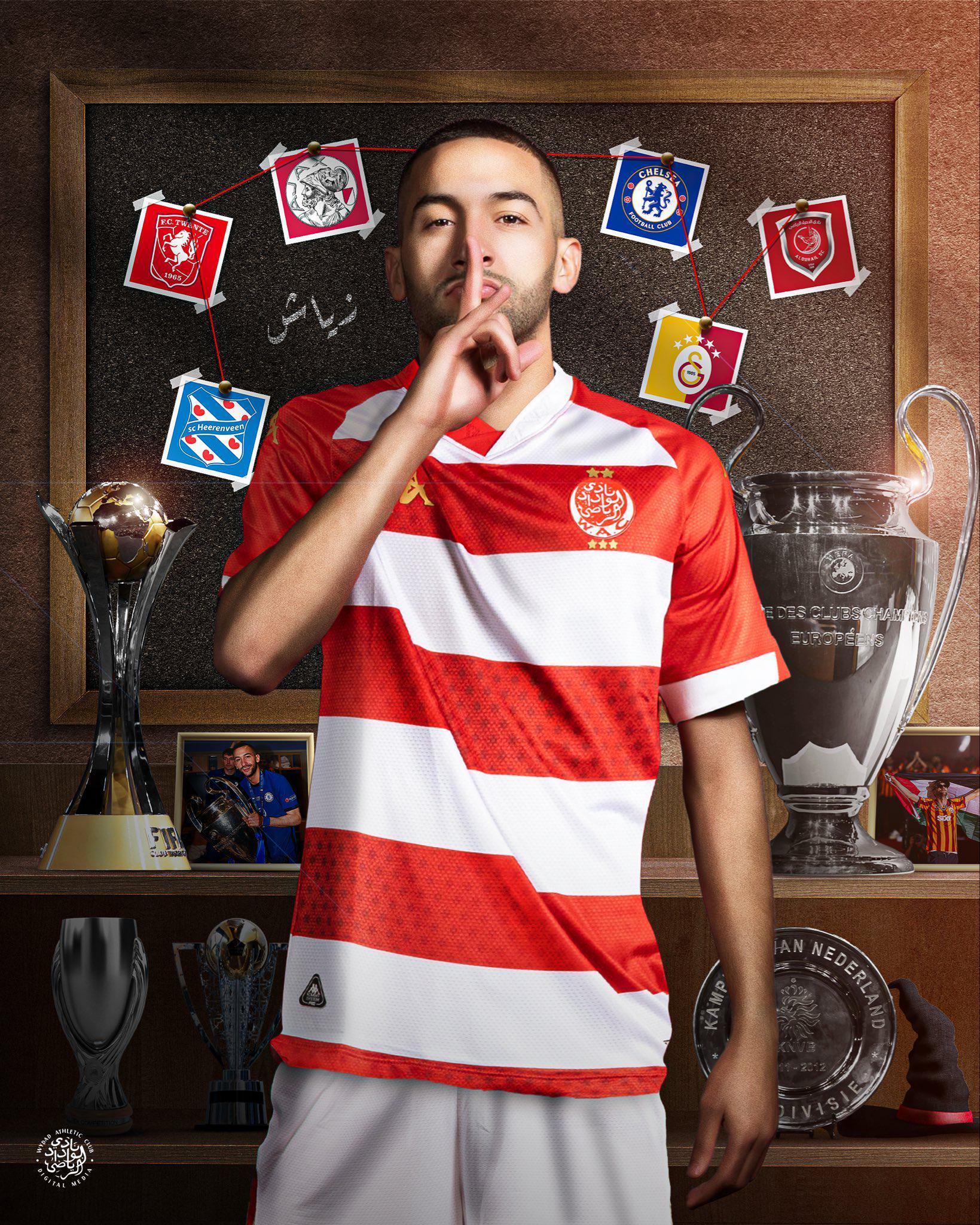 官方确认：前切尔西球星齐耶赫转会摩洛哥豪门维达德