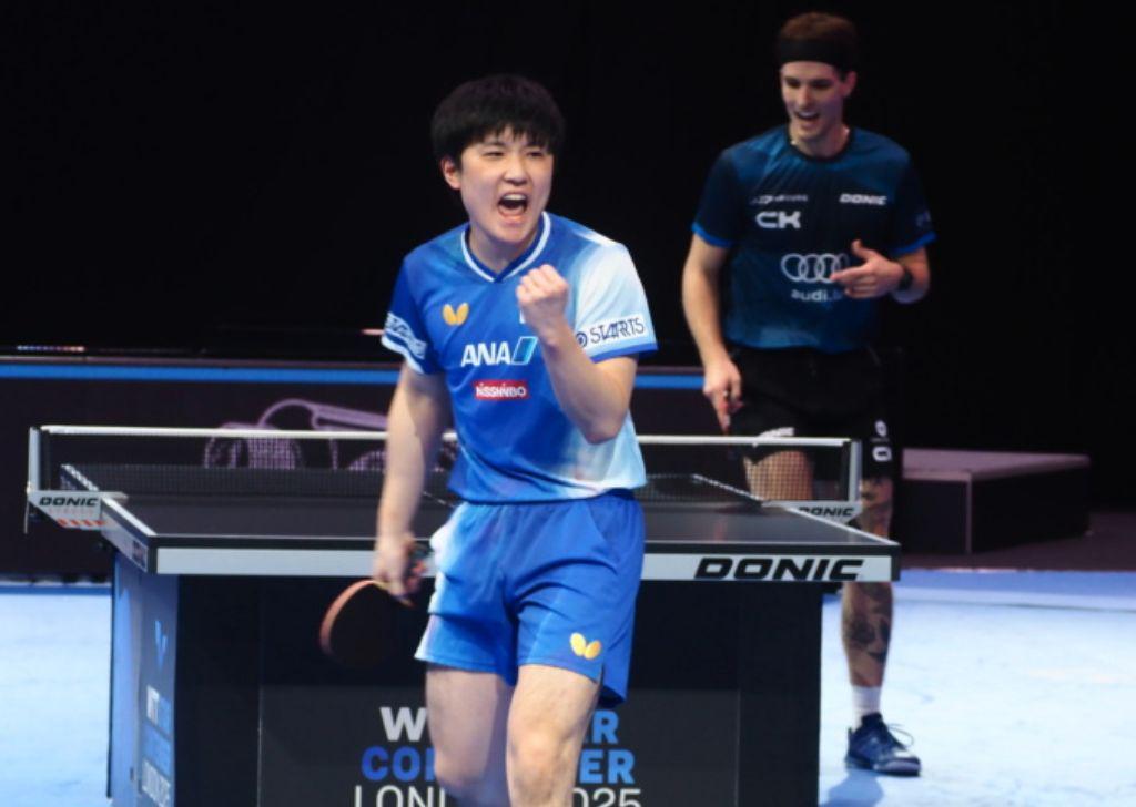 张本智和伦敦站险遭一轮游：3-2逆转世界87位选手，粉丝热情助威