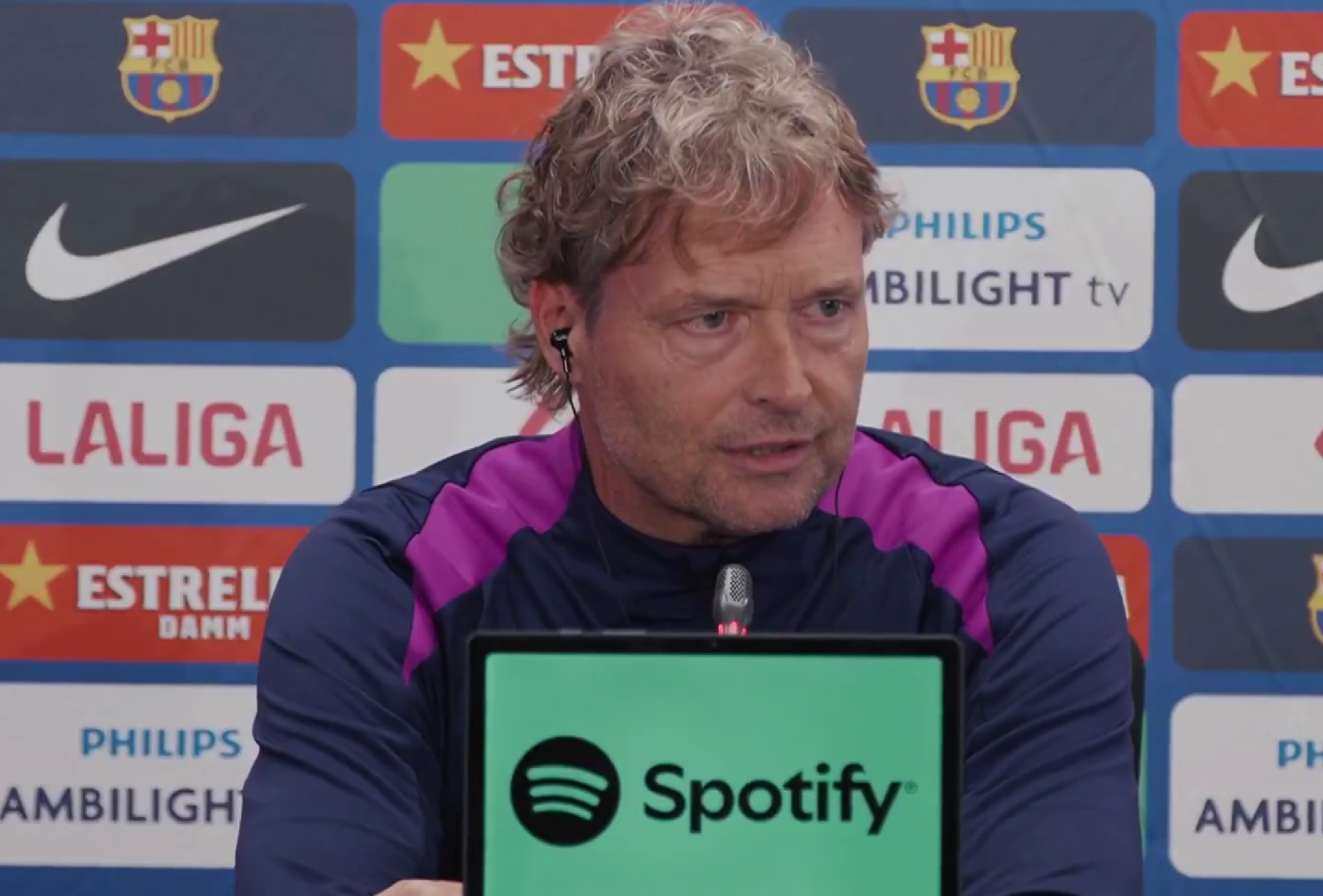 巴萨助教谈国家德比：高位逼抢成关键，严防维尼修斯与姆巴佩