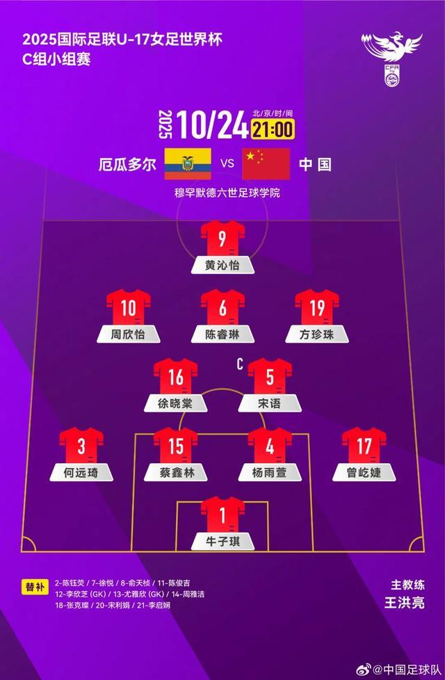 U17女足世界杯：中国女少4-0横扫厄瓜多尔 历史性首进淘汰赛