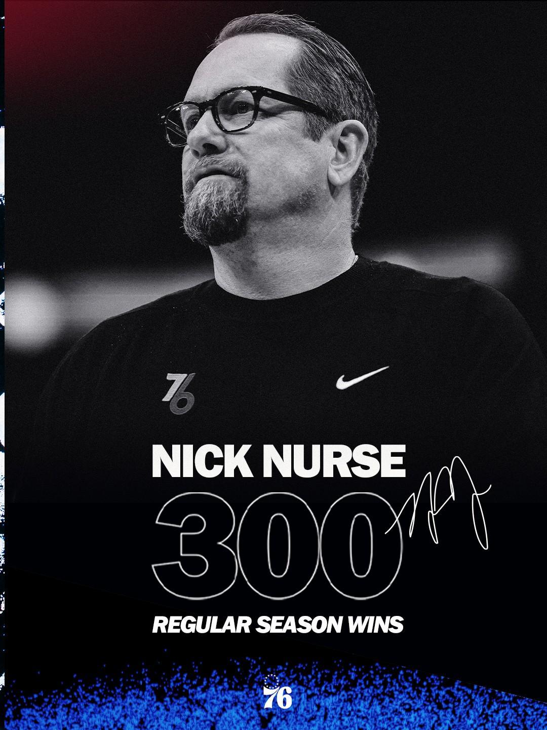 里程碑时刻！纳斯斩获执教生涯第300胜，76人全队欢庆