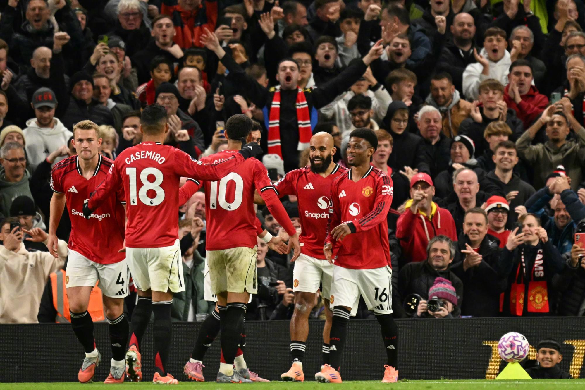 曼联4-2力克布莱顿，终结主场三连败