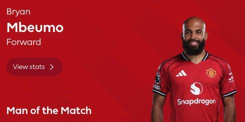 曼联4-2胜布莱顿，姆伯莫梅开二度荣膺全场最佳