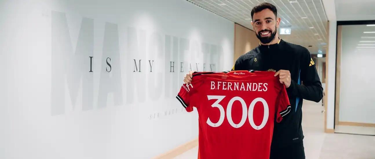 B费曼联300场里程碑：英超对阵布莱顿创历史