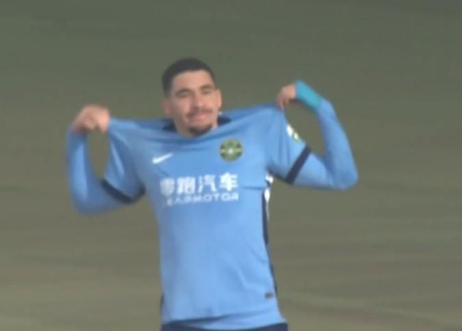 亚戈-卡列洛4球追平中超单赛季下半场补时进球纪录