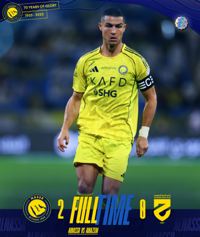 C罗88分钟绝杀！利雅得胜利2-0豪取10连胜剑指三冠王