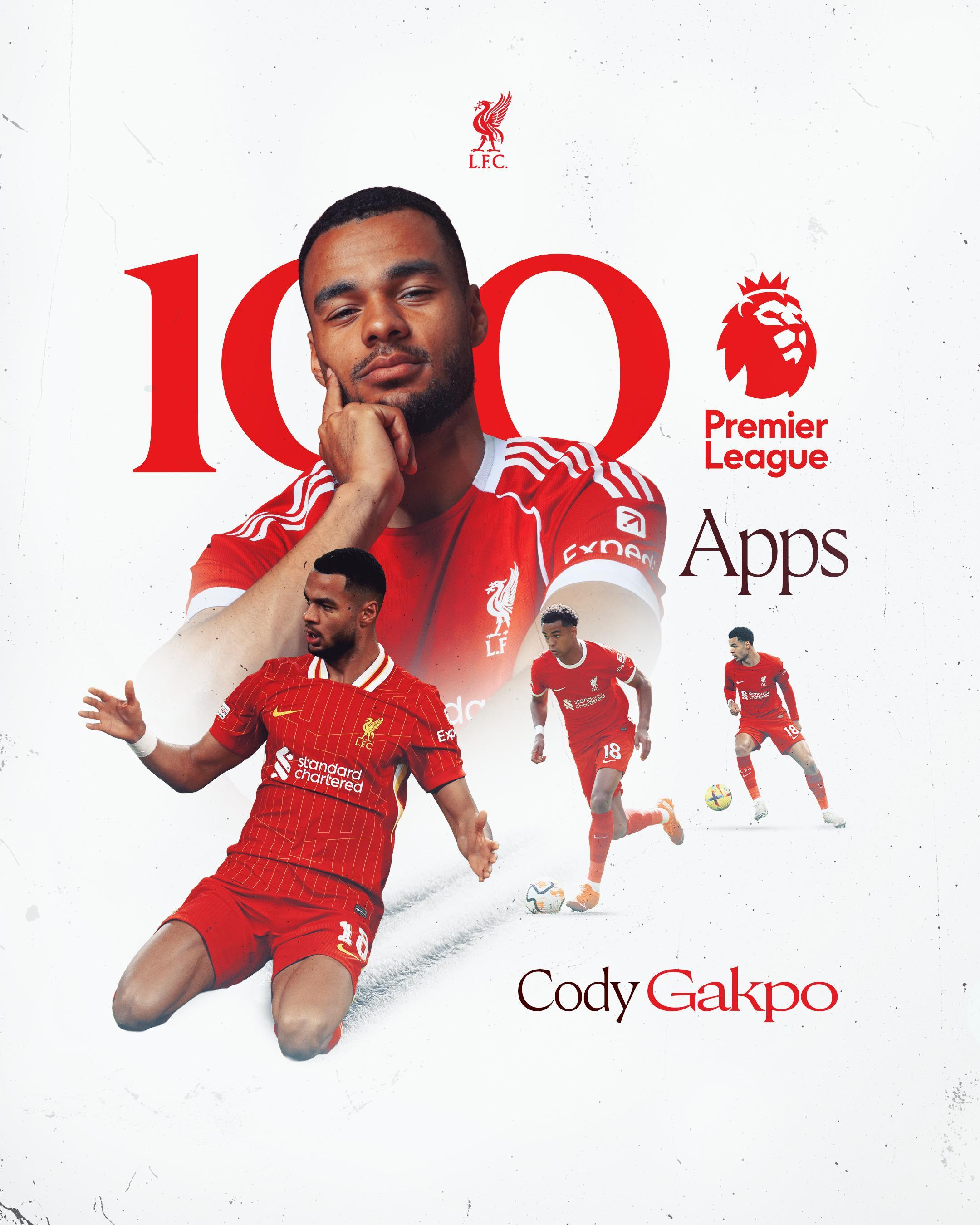 加克波里程碑：利物浦生涯英超百场闪耀